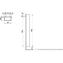 LAUFEN BASE Vysoká skrinka, pánty dvierok vpravo, 350x185x1650 mm, Bledý brest 262, H4026521102621