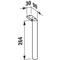 LAUFEN BASE Sada nožičiek (2 ks), výška 264 mm, pre umývadlové skrinky Val, H4029901100001