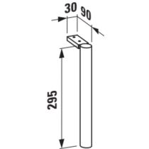 LAUFEN BASE Sada nožičiek (2 ks), výška 295 mm, pre všetky umývadlové skrinky H402101/2 a H402111/2, H4029921100001