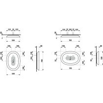 LAUFEN THE NEW CLASSIC Keramické zrkadlo s priestorovým LED osvetlením, pre externé vypínač, farba svetla 4000 K, 500x700 mm, Biela 000, H4060700850001