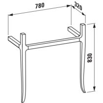 LAUFEN THE NEW CLASSIC Rám na uterák pre umývadlo 813855, Orech hnedý 629 H4060720856291