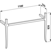 LAUFEN THE NEW CLASSIC Rám na uterák pre umývadlo 813858, Orech hnedý 629 H4060730856291