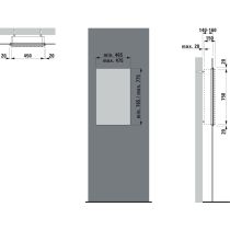 LAUFEN FRAME 25 Inštalačný rám pre montáž do steny, pre zrkadlové skrinky 450 mm, H4083809000001