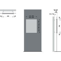 LAUFEN FRAME 25 Inštalačný rám pre montáž do steny, pre zrkadlové skrinky 600 mm, H4084809000001