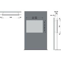 LAUFEN FRAME 25 Inštalačný rám pre montáž do steny, pre zrkadlové skrinky 1000 mm, H4086809000001