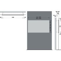 LAUFEN FRAME 25 Inštalačný rám pre montáž do steny, pre zrkadlové skrinky 1300 mm, H4087809000001