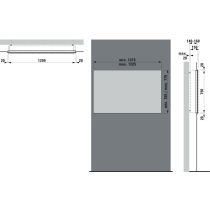 LAUFEN FRAME 25 Inštalačný rám pre montáž do steny, pre zrkadlové skrinky 1330 mm, H4088809000001