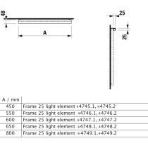 LAUFEN FRAME 25 Horizontálne prídavné osvetlenie, Chróm matná 007, H4474619000071