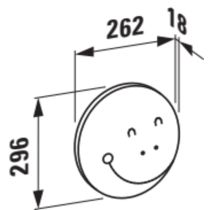 LAUFEN FLORAKIDS Húsenica - hlava, 260x295 mm, Zelené avokádo 472, H4616110034721