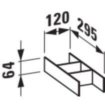LAUFEN PALOMBA COLLECTION Zásuvkový organizér, sklo, H4903011800001