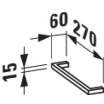 LAUFEN CASE Držiak na ručník, chróm, 270 mm, Eloxovaný hliník, lesklý 104, H4909501040001