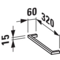 LAUFEN CASE Držiak na ručník, chróm, 320 mm, Eloxovaný hliník, tmavohnedý 106, H4909511060001