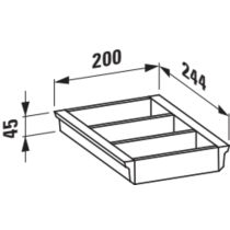 LAUFEN SPACE Deliaci systém do zásuviek 'malý', pre skrinku pod umývadlo, biela mat, Biela lakovaná 631 H4954001606311