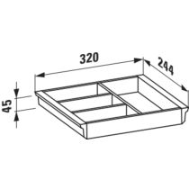 LAUFEN SPACE Deliaci systém do zásuviek 'veľký', pre skrinku pod umývadlo, biela mat, Biela lakovaná 631 H4954041606311