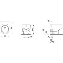 LAUFEN SONAR, SET stojaceho WC a stojacej nádrže, zadný prívod vody + WC sedadlo s poklom so spomaľovacím sklápacím
 systémom, Biela 000, 610x425 mm, H6003410009813