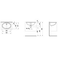 LAUFEN LIPSY Vstavané umývadlo 565x410 mm, farba Biela, H8112910000001