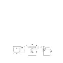 LAUFEN PRO LIBERTY Umývadlo bez otvrou pre batériu s prepadom, 650x550 mm, farba Biela LCC Active, H811953A001091