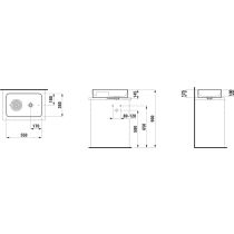 LAUFEN VAL Umývadlová misa, s odkladacou plochou bez otvrou pre batériu s prepadom, SaphirKeramik, 550x360 mm, farba Biela LCC Active, H812282A001091