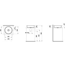 LAUFEN Kartell LAUFEN Umývadlová misa bez otvoru pre batériu, bez prepadu, SaphirKeramik, 420x420 mm, farba Biela LCC Active, H812331A001121