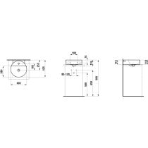 LAUFEN VAL Umývadlo, brúsená spodná hrana, 400x425 mm, Biela LCC Active A00, H813281A001121