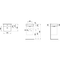 LAUFEN VAL Umývadielko, 450x420 mm, Biela LCC Active A00, H815281A001121