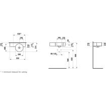 LAUFEN VAL Okrúhle umývadielko, s odkladacou plochou vľavo, 550x315 mm, Biela LCC Active A00, H815284A008131