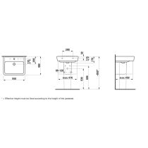 LAUFEN LAUFEN PRO Umývadlo bez otvrou pre batériu s prepadom, 550x480 mm, farba Biela, H8189510001091