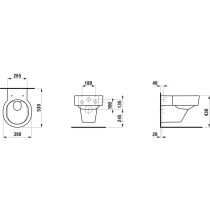 LAUFEN VAL, Závesné WC, Rimless, hlboké splachovanie, Biela 000, 530x390 mm, H8202810000001