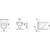 LAUFEN LAUFEN PRO, Závesné WC, hlboké splachovanie, Biela LCC 400, 560x360 mm, H8209504000001