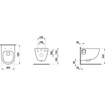 LAUFEN LAUFEN PRO, Závesné WC, Rimless, hlboké splachovanie, s montážnymi otvormi, Biela LCC Active A00, 530x360 mm, H820964A000001