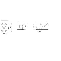 LAUFEN LAUFEN PRO, Stacionárne WC, hlboké splachovanie, zvislý odpad, Biela LCC 400, 470x360 mm, H8219574000001