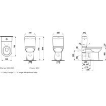 LAUFEN LAUFEN PRO, WC kombi, hlboké splachovanie, vario odpad, Dual-flush, Biela matná 757, 700x360 mm, H8249557572311