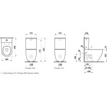 LAUFEN LAUFEN PRO, WC kombi Rimless, hlboké splachovanie, VARIO odpad, optimalizované splachovanie 4,5/3 l, Biela LCC 400, 650x360 mm, H8259624000001