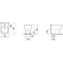 LAUFEN LUA Stojaci bidet, 520x360mm, Biela 000, H8320820003021