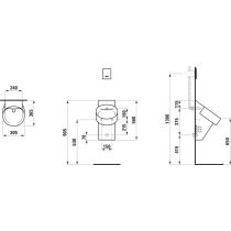 LAUFEN VAL Odsávací pisoár rimless, vnútorný prívod vody, bez otvorov pre poklop, H8402857590001