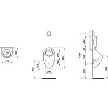 LAUFEN ILBAGNOALESSI Pisoár pre použitie s krytom, H8409717570001