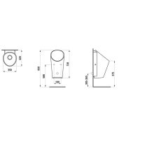 LAUFEN LEMA Bezvodový pisoár, vnútorný odtok vody DN50, s odpadovou krytkou a sifónu, H8431970004011