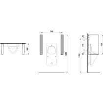 LAUFEN CINTO Pisoárová deliaca stena, H8476030000001