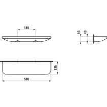 LAUFEN LUA Toaletná doska, keramická, 500 mm, Pergamon 049, H8700810490001
