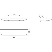 LAUFEN LUA Toaletná doska, keramická, 600 mm, Manhattan 037, H8700820370001