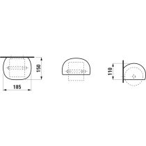 LAUFEN ILBAGNOALESSI Držiaky WC papiera, Café mat 188, H8709701880001