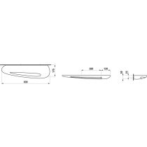 LAUFEN ILBAGNOALESSI Polička s držiakom na uterák, Čierna matná 716, H8709727168991