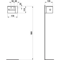 LAUFEN VAL Držiaky WC papiera, vrátane inštalačnej sad, ľavý, Biela matná 757, H8722817570001
