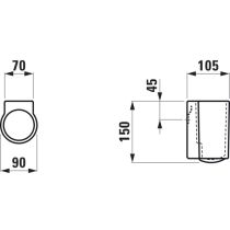 LAUFEN VAL Držiak na WC kefu, vrátane kefy a inštalačné sady, bez LCC, Čierna matná 716, H8722827160001