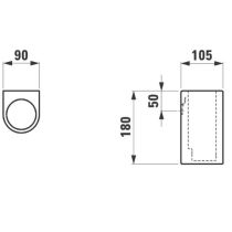 LAUFEN Universal Acc Držiak na WC kefu, keramický, Biela 000, H8736800000001