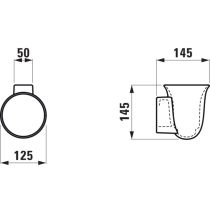 LAUFEN THE NEW CLASSIC Držiak na WC kefu, s kefou, Biela matná 757, H8738527570001