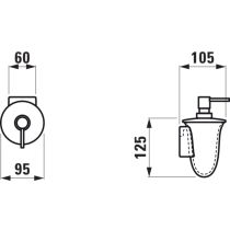 LAUFEN THE NEW CLASSIC Keramický zásobník na tekuté mýdlo, nástenný, bez LCC, priemer nádoby 105 mm, Biela 000, H8738550000001