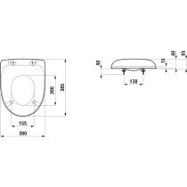 LAUFEN FLORAKIDS, WC sedadlo s poklopom pre WC závesné 8,2003,1, odnímateľné, oceľové úchyty, Biela a zelená 072, 385x302 mm, H8910300720001