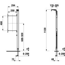 LAUFEN INEO Podporná tyč pre rukoväť a systém na uchytenie, pravá, H8926680000001