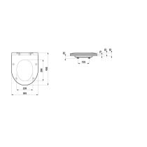 LAUFEN MODERNA S, WC sedadlo s poklopom slim, Biela 000, H8965450000001